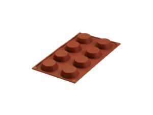 Καλούπι ζαχ/κής σιλικόνης 8 θέσεων στρογγυλά 30×17.5x1cm